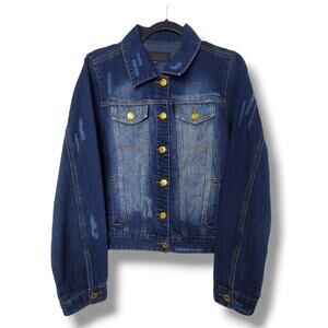 Rock & Roll Denim Jean Jacket Women's Size Medium Rodeo Cowgirl Western Boho